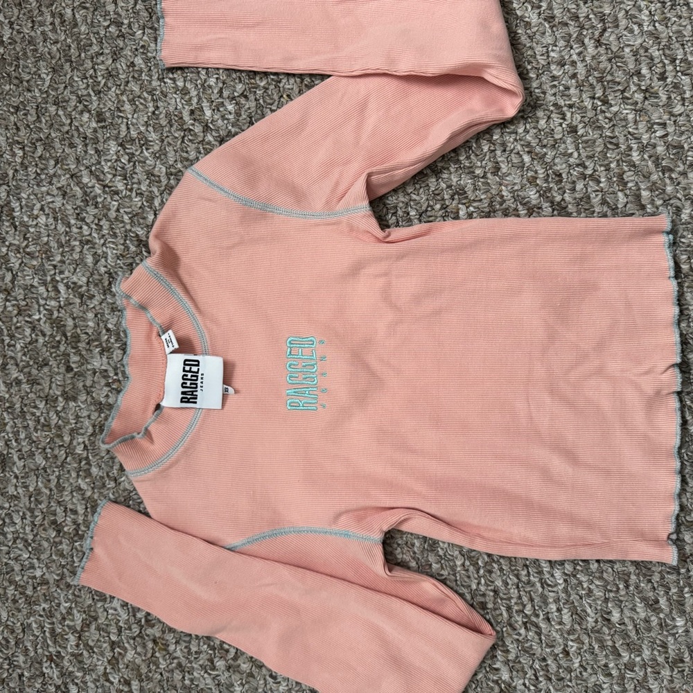 Ragged Priest Pink Long Sleeve Top